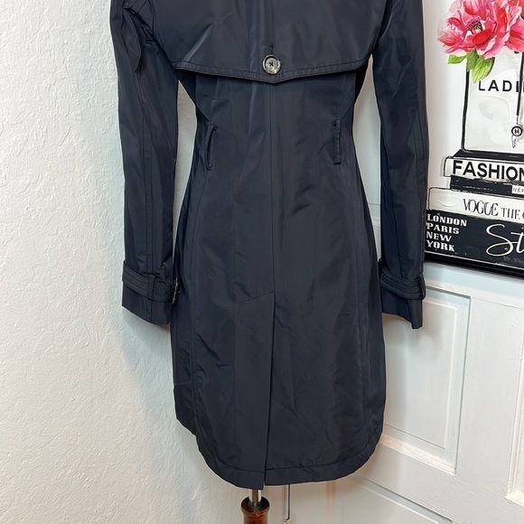 Club Monaco Black Lamae Trench Coat Size S - Picture 6 of 8